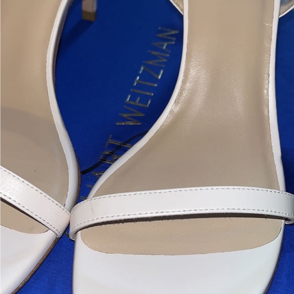 New Stuart Weitzman New Kassidy Heeled Sandal Color:Seashell 8.5 B Medium Width - Picture 14 of 17